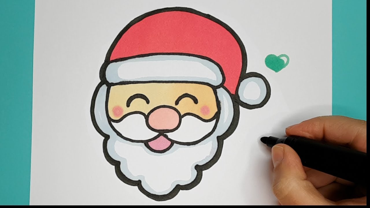 Featured image of post Cute Easy Santa Drawing