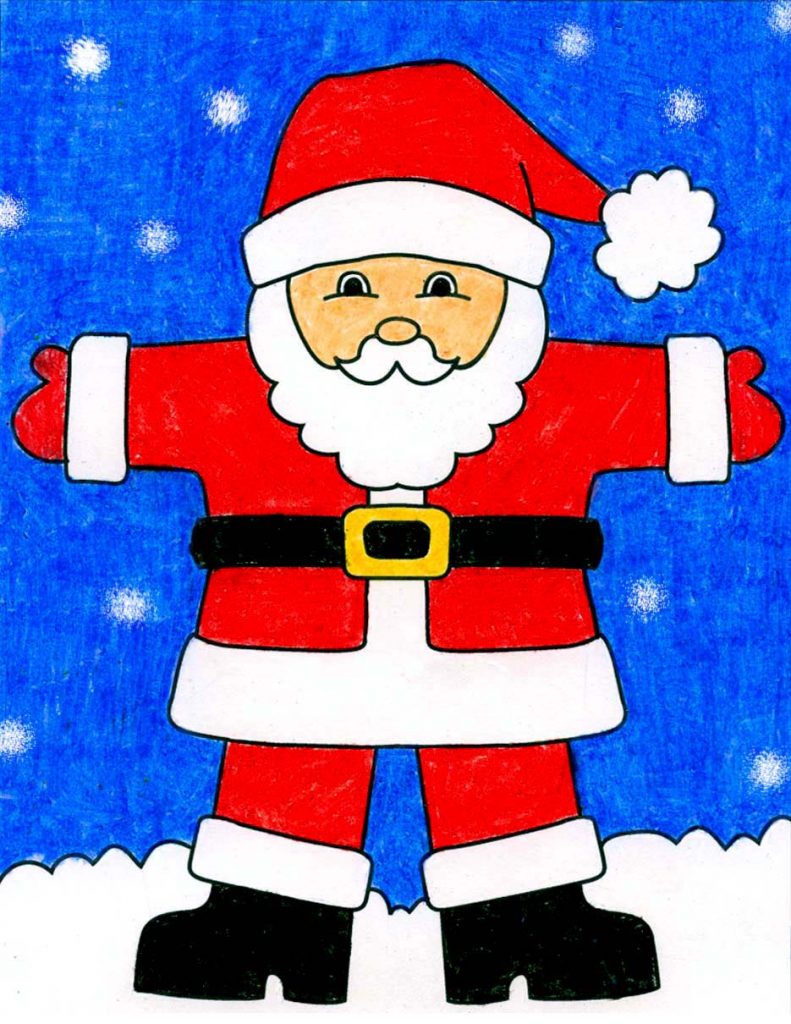 Featured image of post Drawing Easy Santa Claus Image